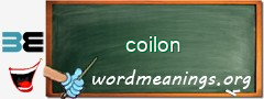 WordMeaning blackboard for coilon